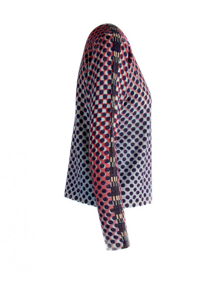 VESTE RAS-DU-COU A' POIS