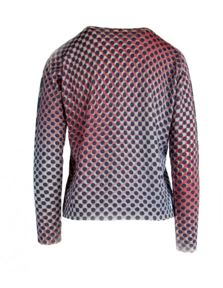 VESTE RAS-DU-COU A' POIS