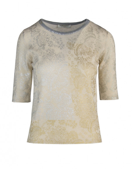 MAGLIA M/C LUREX ST BROCCATO LAMINATO