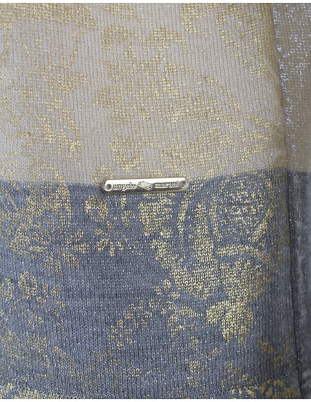 VESTE RAS-DU-COU EN LUREX IMPRIMEE' BROCART