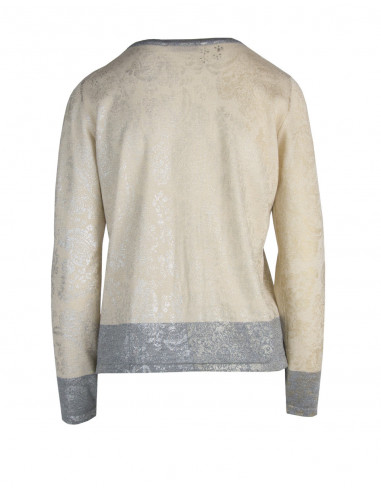 VESTE RAS-DU-COU EN LUREX IMPRIMEE' BROCART