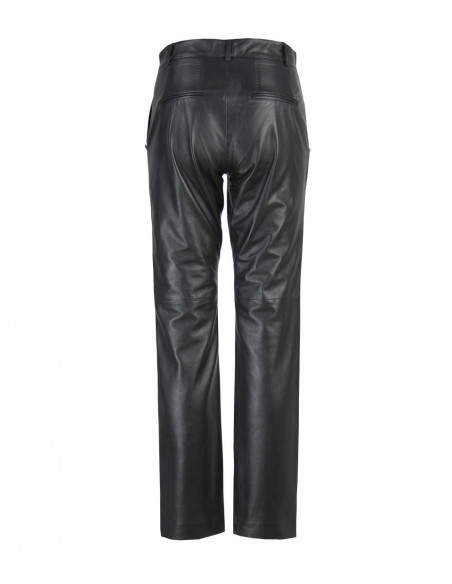 LEATHER CHINO TROUSERS