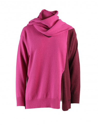 PULL COL EN V AVEC PETITE ECHARPE