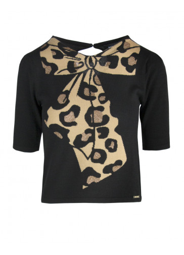 PULL AU RUBAN ANIMALIER