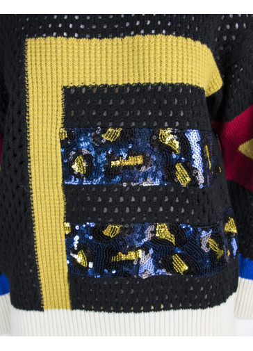 PULL BRODE' EN PAILLETTES 2