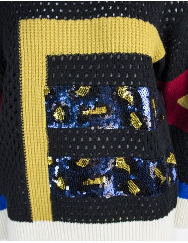 PULL BRODE' EN PAILLETTES