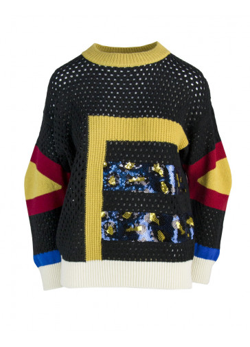 PULL BRODE' EN PAILLETTES