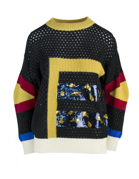 PULL BRODE' EN PAILLETTES