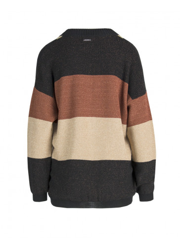 PULL COL EN V A' RAYURES 2