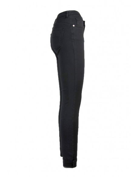 PANTALON TAILLE HAUTE TEINTE'