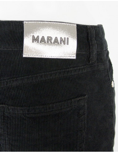 DYED, VELVET,  HIGH-WAISTED FLARED TROUSERS