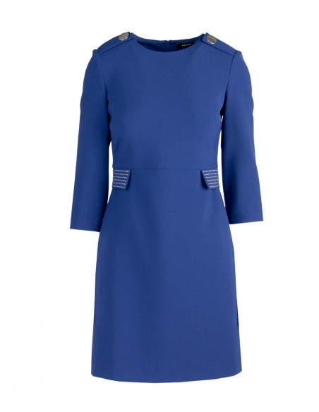 ROBE AVEC RABAT EN STRASS