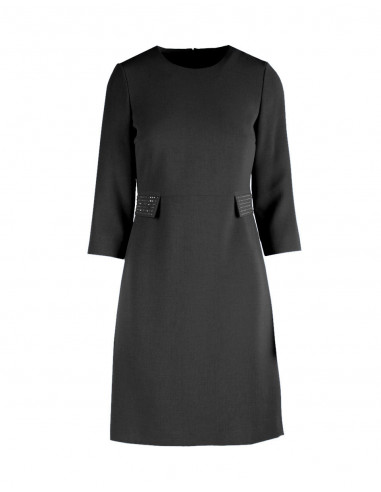 ROBE AVEC RABAT EN STRASS