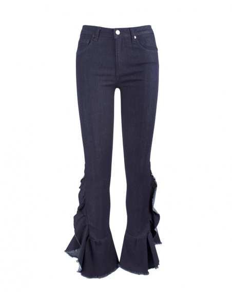 PANTALONE CON ROUCHES SUL FONDO