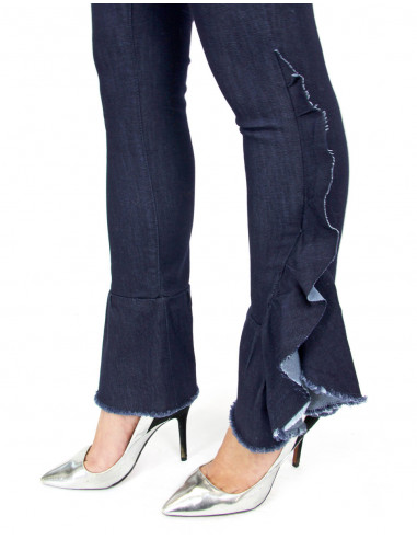 PANTALONE CON ROUCHES SUL FONDO
