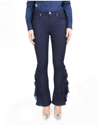 PANTALONE CON ROUCHES SUL FONDO