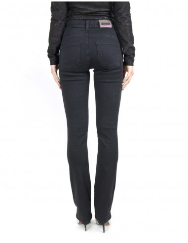 SEQUINED HIGH-WAISTED TUBE JEANS