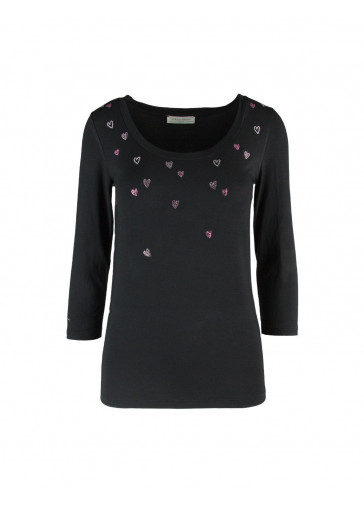 T-SHIRT SC. MADONNA M 3/4 T.U. CON CUORICINI