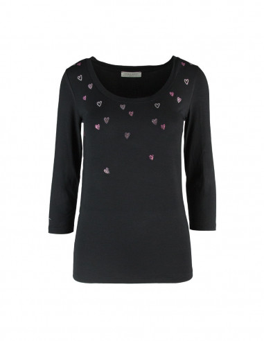 T-SHIRT SC. MADONNA M 3/4 T.U. CON CUORICINI