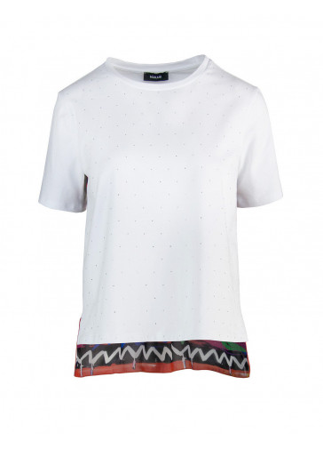 T-SHIRT C/FOULARD STAMPA GRAFFITI