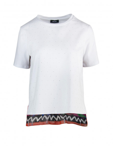 T-SHIRT C/FOULARD STAMPA GRAFFITI