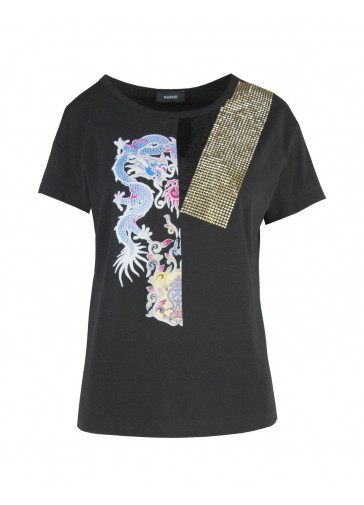 T-SHIRT CON DRAGONE E APPLICAZIONI
