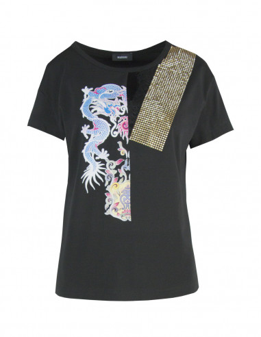 T-SHIRT CON DRAGONE E APPLICAZIONI