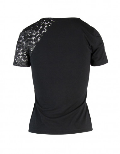T-SHIRT MANICA PIZZO