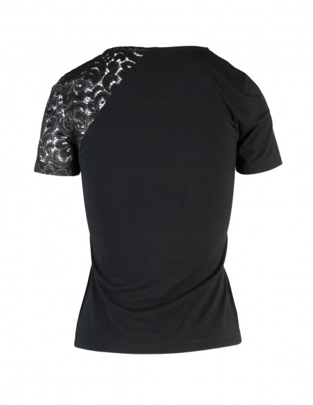 T-SHIRT MANICA PIZZO
