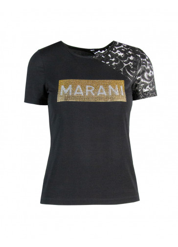 T-SHIRT MANICA PIZZO