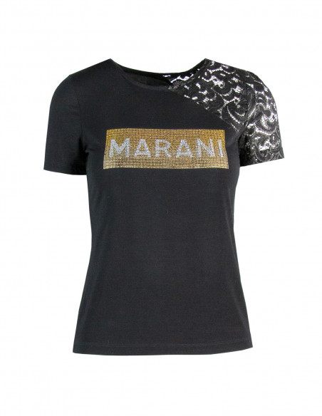 T-SHIRT MANICA PIZZO