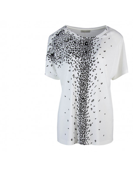 T-SHIRT ST LEOPARDO IN CAPO+APPL