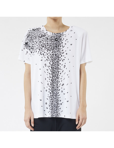 T-SHIRT ST LEOPARDO IN CAPO+APPL